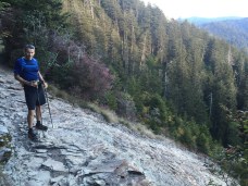 One of the cliff-side sections of Alum Cave