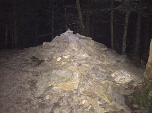 Rock Pile at High Point at midnight 
